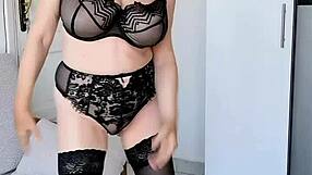 i watch gilf in black lingerie tease and give jerk instructions