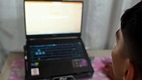 i catch technician watching porn and suck his huge cock deep