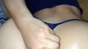 damn this sexy colombian teen's big ass takes that anal dildo deep while squirting solo