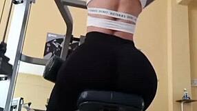 check out rosmery lara's athletic latina ass bulging in those tight leggings