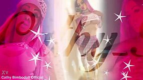 Finally slamming Cathy the huge-titted bimbo doll doggystyle with deepthroat and cumshots in heels.