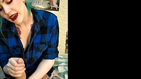 damn this babe edges her buddy's cock till he begs mistress