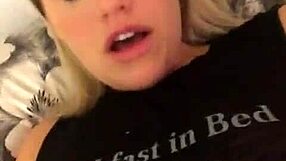 blonde shaves smooth pussy vibes to intense solo orgasm squirting everywhere