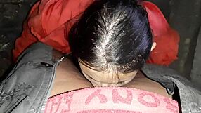 Brunette forester licks hairy pussy in forest hut