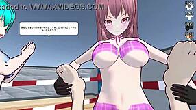 Hentai Slave Sub Mail Endures Cfnm Ball Kicking Game Scene