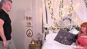 amber vixxen mature redhead milf takes young cock in hardcore creampie threesome