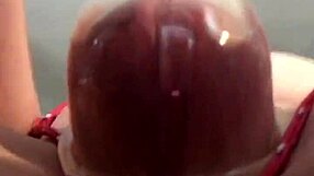 Puffy swollen pussy tightly bound and pumped up close for intense detailed view