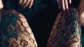 pov with my mature russian wife in body stockings lingerie sucking cock through her mask