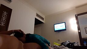 brushed my girlfriend's mouth deep in hotel... lesbian lick illusion