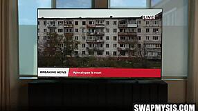 Petite teen celestina blooms takes big cock pov after taboo blowjob with evie christian