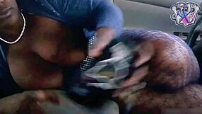 black milf yukisenpai fingers wet pussy roadside public car audio