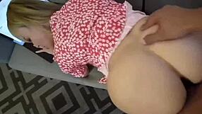 Stepson sneaks up on milf Dana Dearmond for family laptop fuck pov