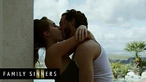 stepsis moans as stepbro's monster cock finally slides into her wet trimmed pussy