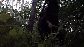 I Face-Fuck Stepsister's Mouth in Woods Hiding from Boyfriend!