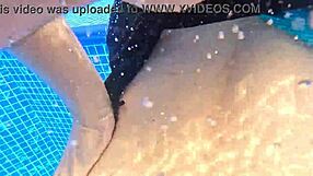 Stranger catches huge ass unknown masturbating poolside swaps plastic dildo for real huge cock doggystyle cum covered