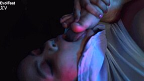 naughty bbw worships feet licks pussy and scissors deep