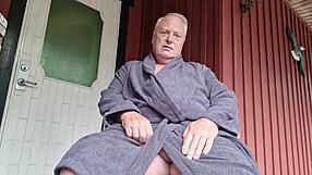 Chris the Smooth Shaved Old Man Outdoors