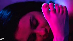 Latina acidalys first bisexual foot worship licks toes sucks feet muff dives pussy in femdom fetish
