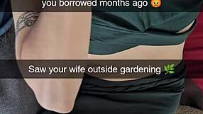 Richelle Rose cheats with neighbor's huge cock on Snapchat while husband works