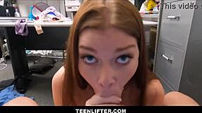 oh god this tiny teen shoplifter's orgasming so hard on my cock!