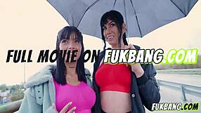 Two hot chubby brunettes athenea rose yenifer chacon crave anal titty fuck outdoors