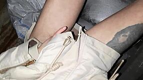 Brunette Lesbians Masturbate Hairy Pussies in Hidden Hut