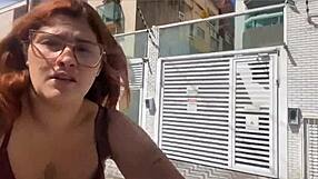 Exhibitionist cyclist flashes sweaty bare pussy riding panty-free on street