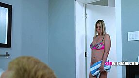 omg stepmom caught me stroking now she sucks me off dry 😏