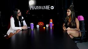 wanna hear how this sheer red halloween fairy couple dives into exhibitionist swinging spots for wild group sex?