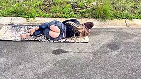 street beggar takes bareback anal cash then shits on bbc outdoor