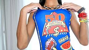 tiny thai shemale's big cock gets creamy bj then bareback anal pounding 😍🍆