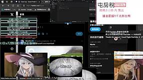 girl plays pc game flashing her smooth shaved pussy under desk