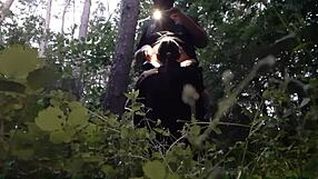 I Face-Fuck Stepsister's Mouth in Woods Hiding from Boyfriend!