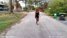 Pretty Impala's Sexy Outdoor Dress Tease Turns Into Wild Exposure