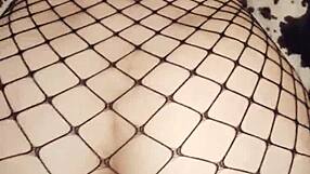 her milf ass craves anal in tight fishnet lingerie pov