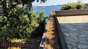 misscreamy flashes dick to teacher caught nude beach blowjob handjob cum in mouth