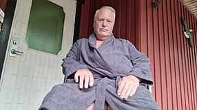 Chris the Smooth Shaved Old Man Outdoors