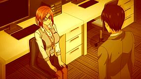 Busty Hentai Babe Deepthroats Colleague's Cock for Facial Cumshot Shachiku Cinderella Episode 2