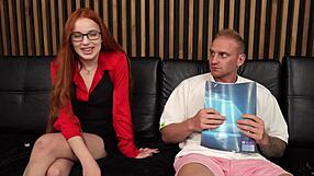 Skinny redhead teacher bends over begging for rough anal lesson now