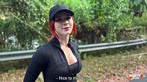 morning run stranger begs for creampie after rough doggystyle fuck