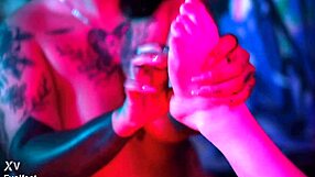 Latina acidalys first bisexual foot worship licks toes sucks feet muff dives pussy in femdom fetish