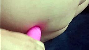 hot chubby white girl with big tits masturbates her fat pussy solo