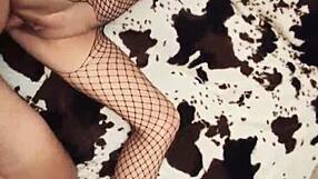 her milf ass craves anal in tight fishnet lingerie pov