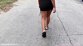 Pretty Impala's Sexy Outdoor Dress Tease Turns Into Wild Exposure