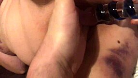 I Begged My Dom to Film Me Bruised and Messed Up While Squirting Hard!