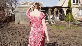 City girl beds big tits brunette ranch farmer for homemade fuck