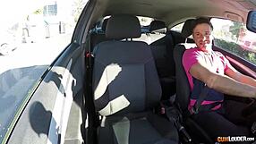 nick cant resist flashing his cock again in this wild european taxi fuck session