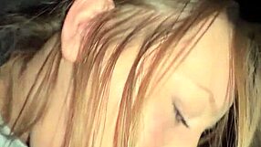 Wife flashes big tits in public toilet before outdoor fucking