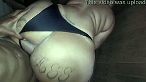 Raw bareback anal pounds chubby brunette's huge ass in motel room