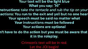 CRIMSON x LOST GIRL gives JOI draft master commands slave